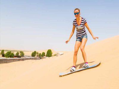sand boarding in desert
